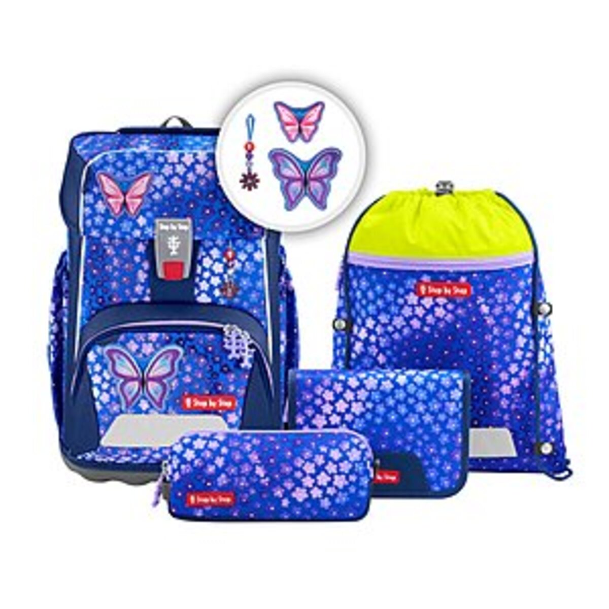 GIANT Schulrucksack-Set Butterfly MAJA