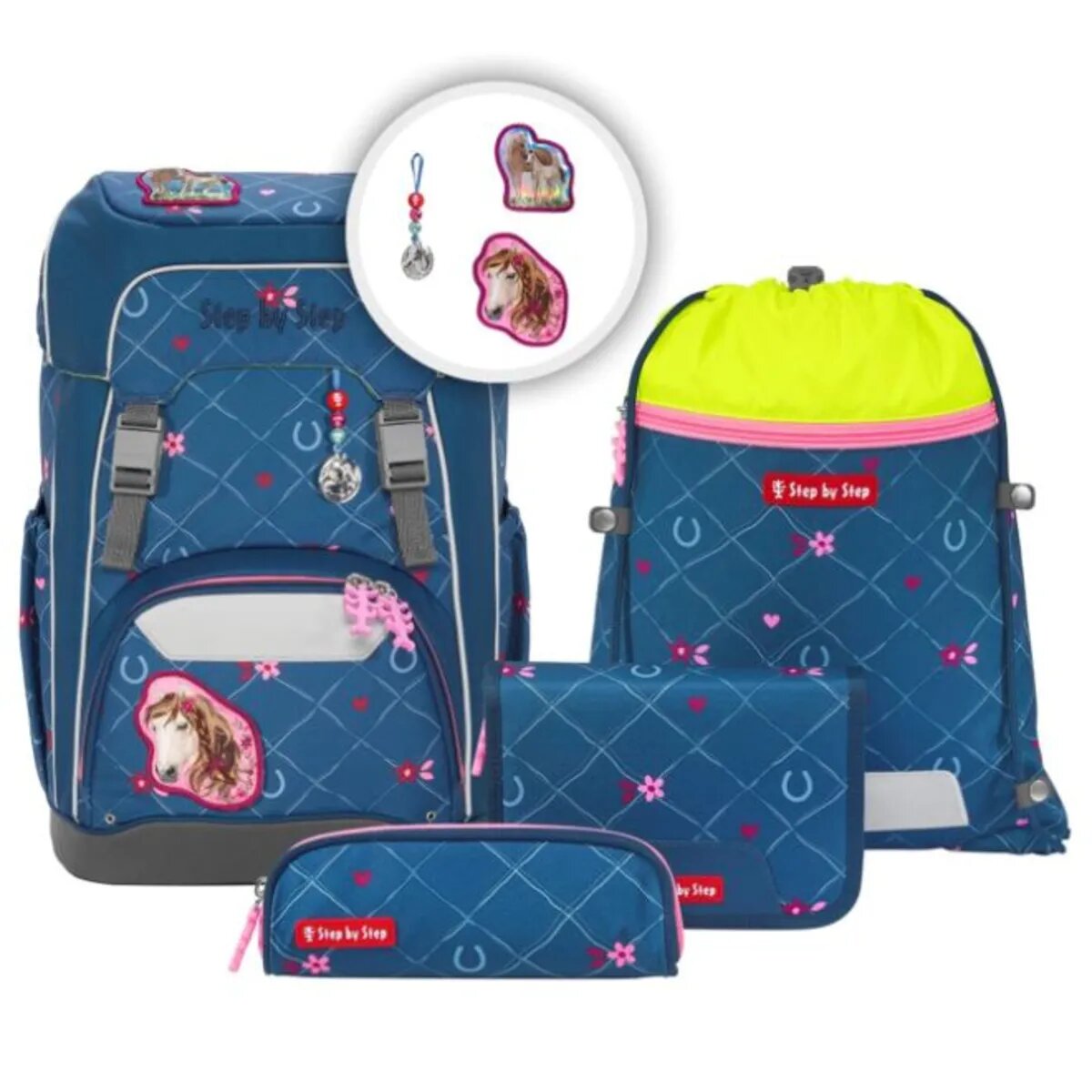 Step by Step GIANT Schulrucksack-Set "Horse Lima", 5-teilig