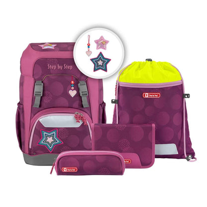 Step by Step GIANT Schulrucksack-Set Glamour Star, 5-teilig