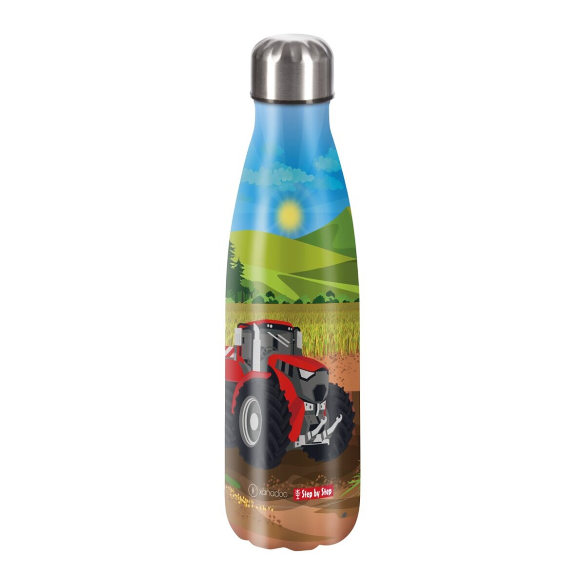 Step by Step Isolierte Edelstahl-Trinkflasche "Tractor Freddy" 0,5 Liter