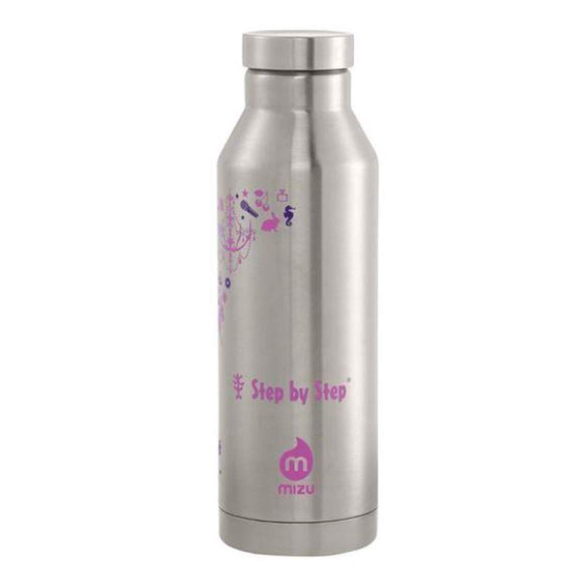 Step by Step Trinkflasche aus Edelstahl Mizu, 560 ml, Purple & Rose