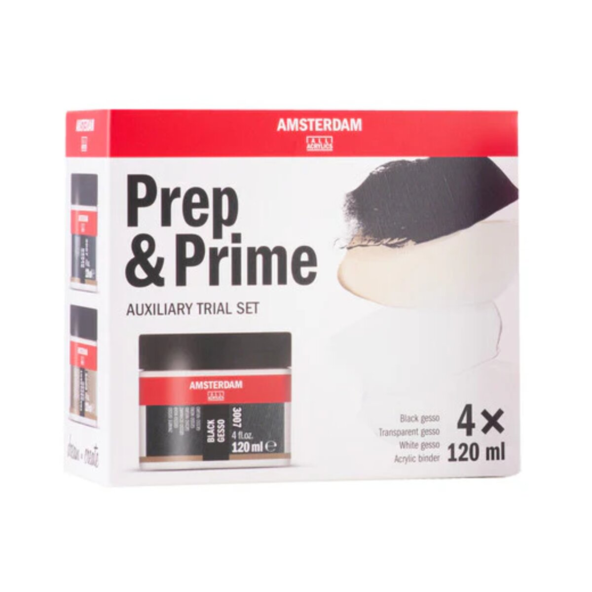 Talens Amsterdam Malmittel Prep & Prime, Grundierungset 4x 120 ml