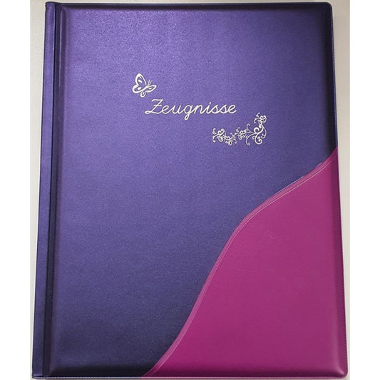 Unbekannt Zeugnismappe Lila