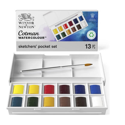 Winsor & Newton Cotman Aquarell  Sketchers 12er Taschenbox