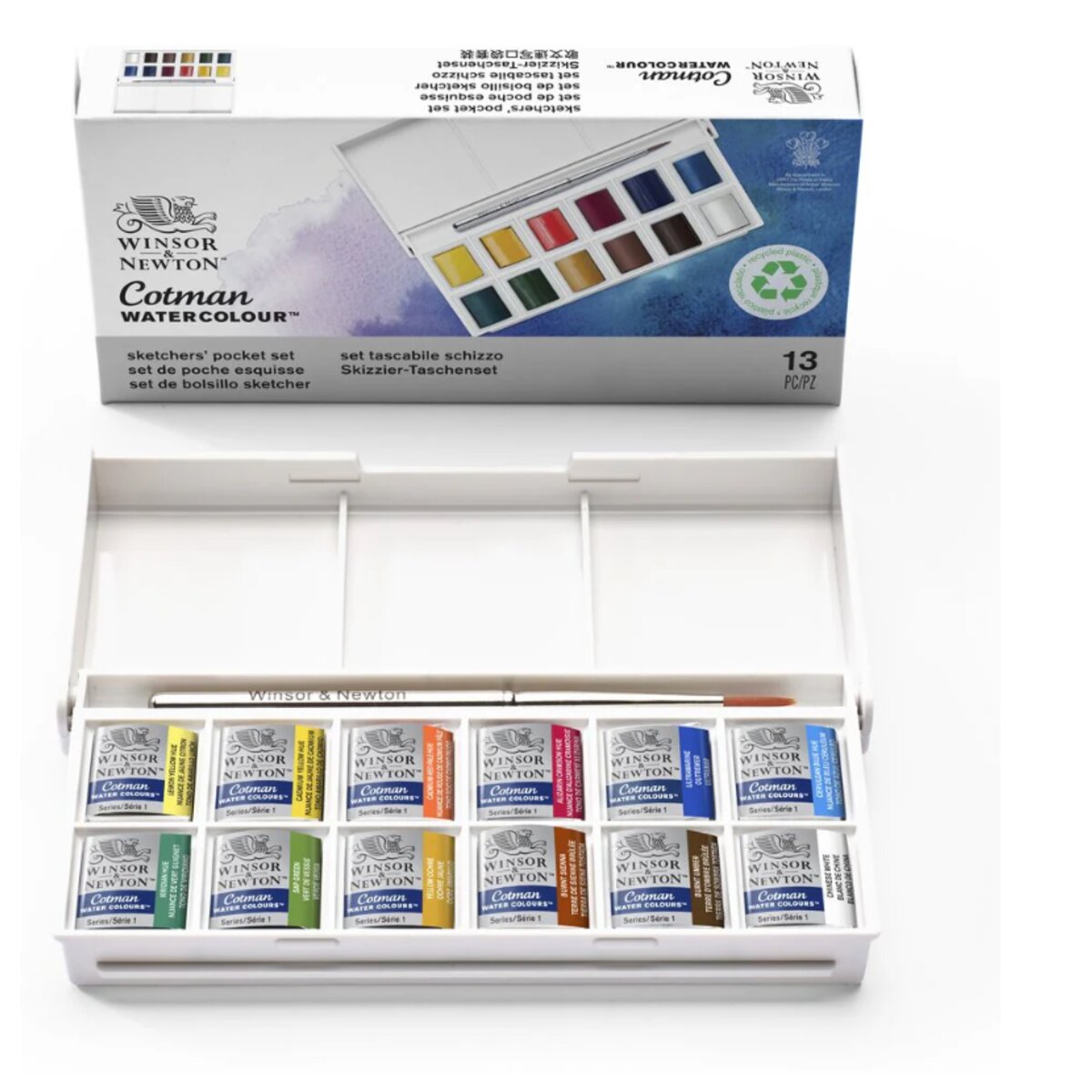 Winsor & Newton Cotman Aquarell  Sketchers 12er Taschenbox