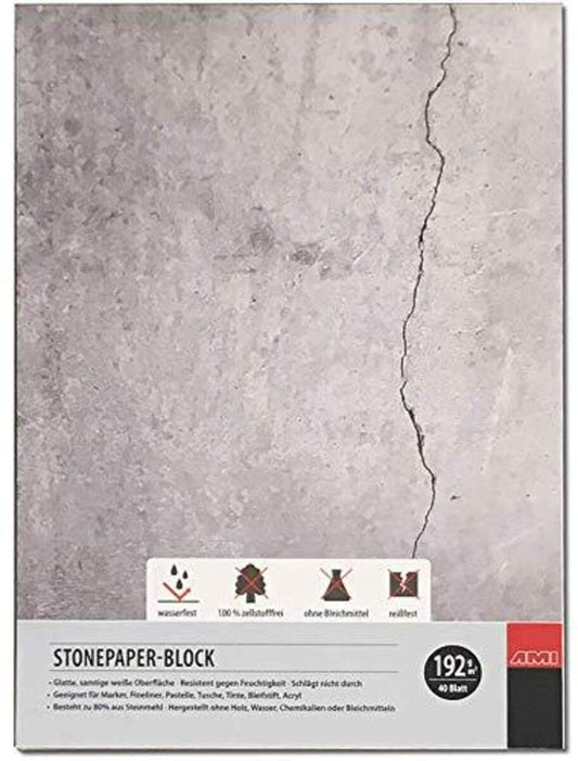 AMI Steinpapier-Block A5, 192g, 40 Blatt