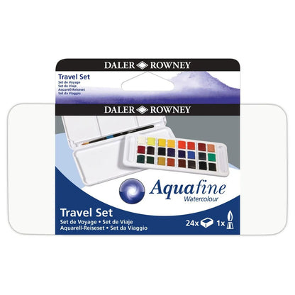 Daler-Rowney Aquarellfarben Studio Set Aquafine 24x 1/2 Näpfchen