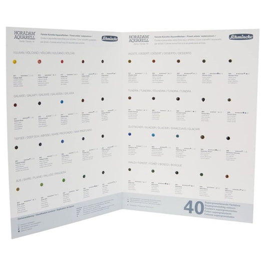 Schmincke Aquarellfarbe Dot Card 40 Farbtöne Super Granulation