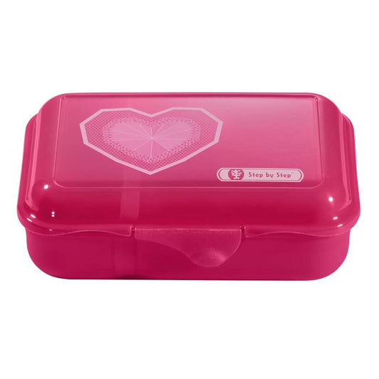 Step by Step Lunchbox mit Trennwand Glitter Heart, Pink